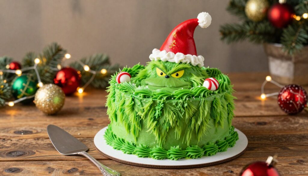 green grinch cake